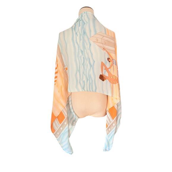 VTG Carlisle Silk Chiffon Scarf Vintage Fashion Beach Bathers Handbag Hairband - Picture 8 of 8